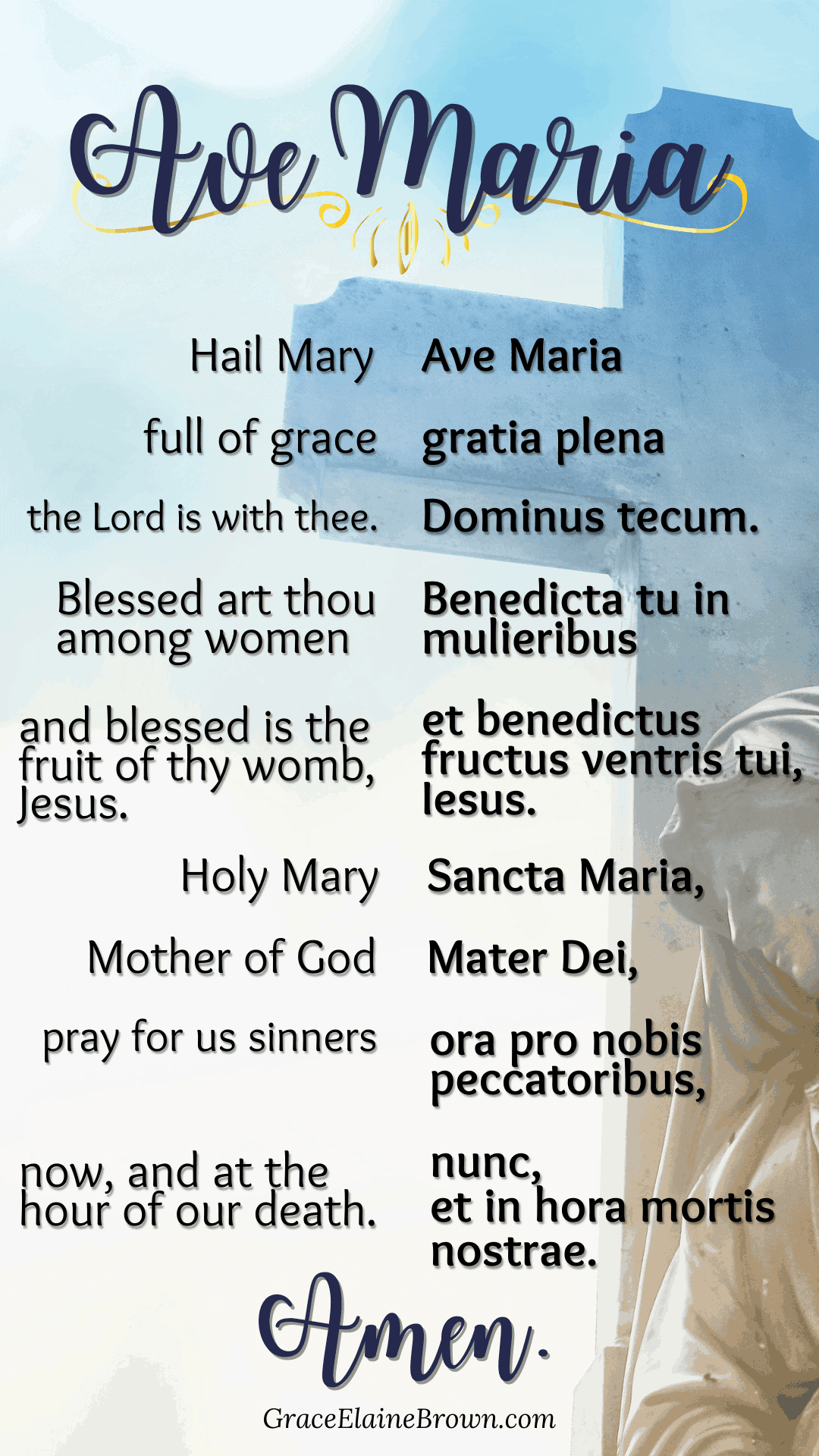 7 Free Catholic Wallpapers To Help You Learn the Latin Our father and ...