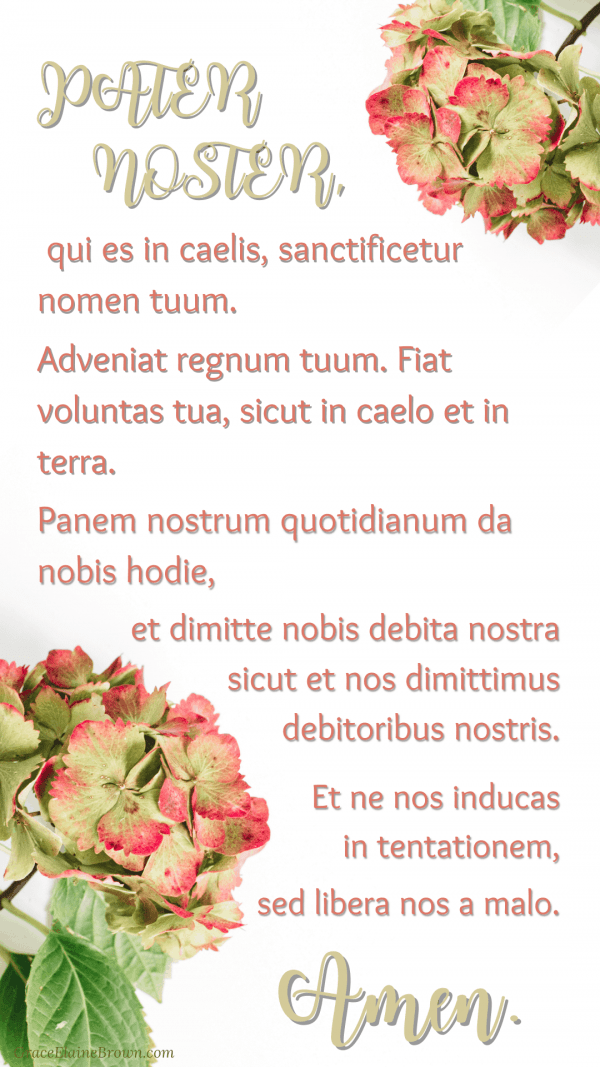 7 Free Catholic Wallpapers To Help You Learn the Latin Our father and ...